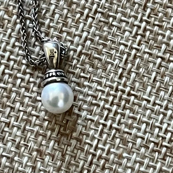 James Avery Sterling Silver Pearl Pendant Necklace - White - Picture 5 of 7